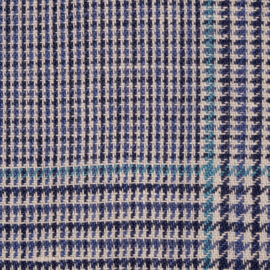 blue white linen