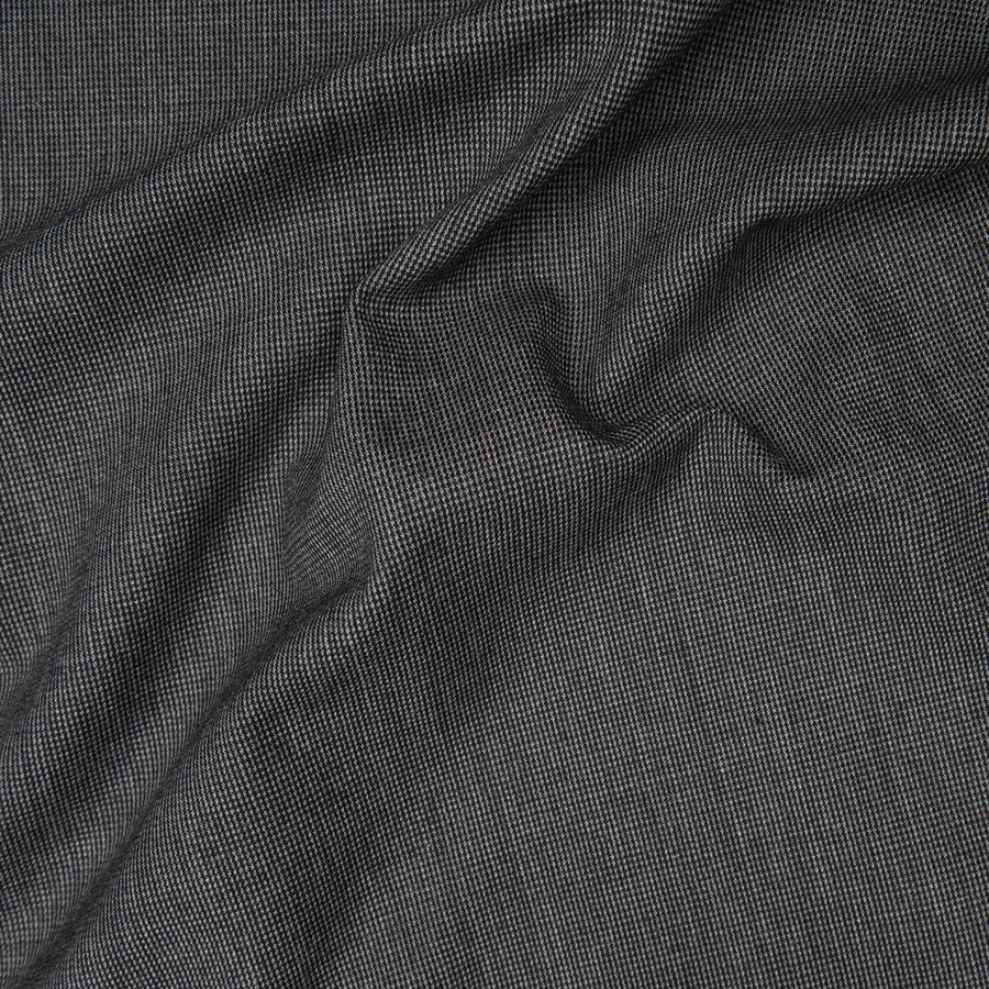grey black wool linen mix