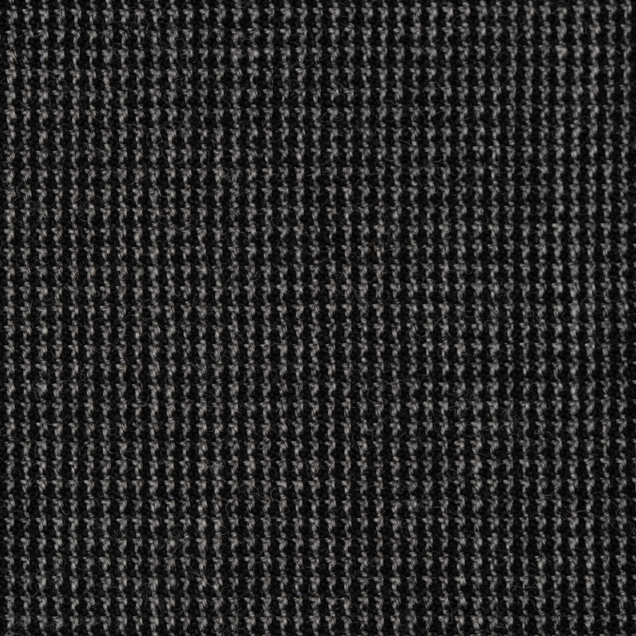 grey black wool linen mix